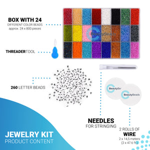 Letter Beads Kit with Over 19000 Beads